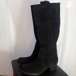 Lucky Brand. Black suede boots.